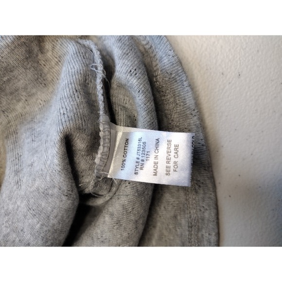 RSQ‎ Grey Long Sleeve Crop Top Square Neck Black Bow Women's Large - Picture 6 of 6